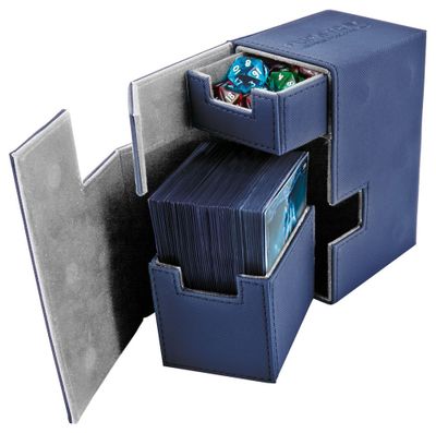 Ultimate Guard - Flip'N'Tray Deck Case 80+ Standard Size Xenoskin Blue