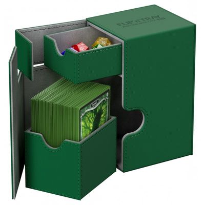 Ultimate Guard - Flip'N'Tray Deck Case 80+ Standard Size Xenoskin Green
