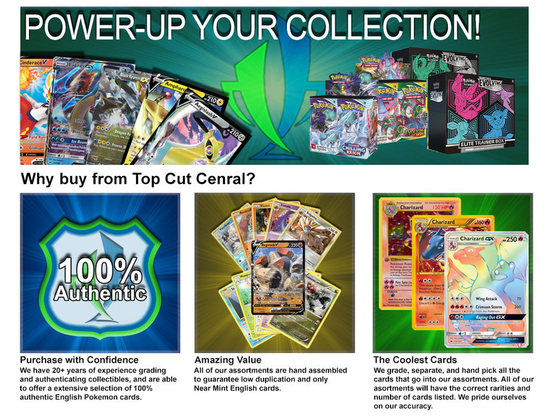 Top Cut Central Graded Card Assortment - 3 Random PSA or CGC Graded & Authenticated Encased Pokemon Cards (Perfect for Display)