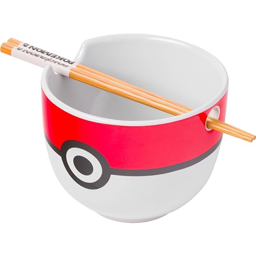 Pokemon Ramen Bowl & Chopsticks - Pokeball