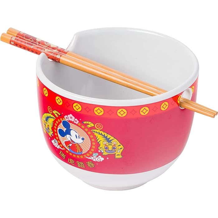 Mickey Mouse Ramen Bowl & Chopsticks - Tigers