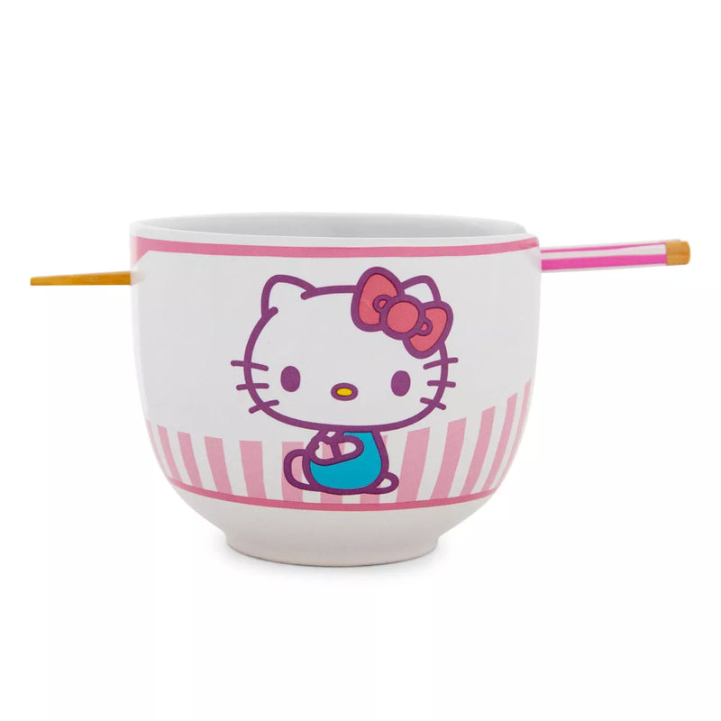Hello Kitty Ramen Bowl w' Chopsticks & Spoon 