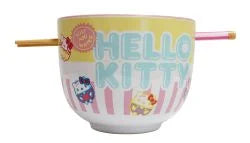 Hello Kitty Ramen Bowl & Chopsticks - Retro 