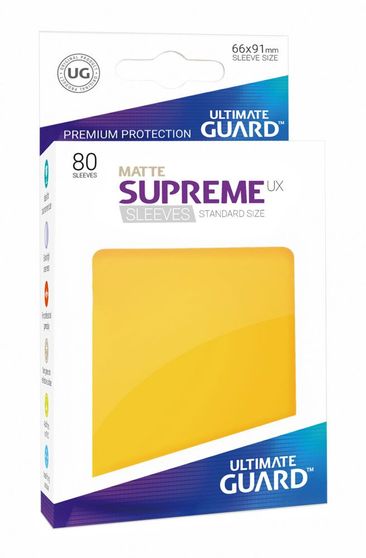 Ultimate Guard - Supreme UX Sleeves Standard Size - Matte - Yellow 80ct