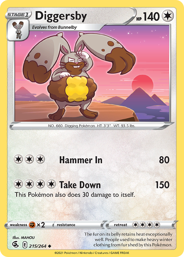 Diggersby - 215/264 - Reverse Holofoil