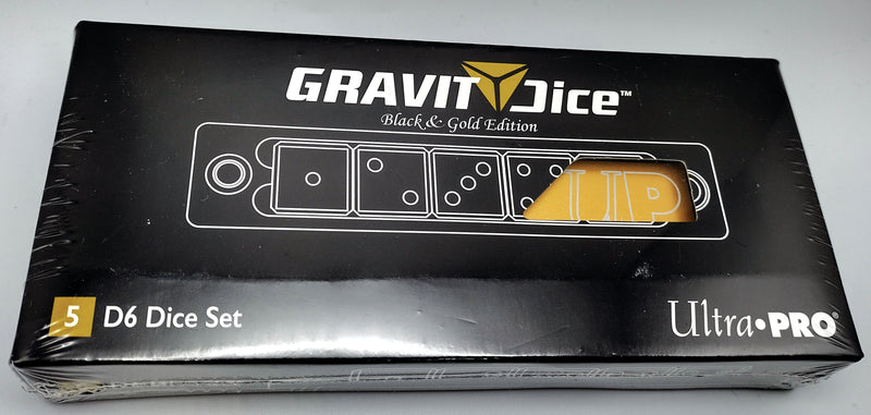 Gravity Dice - 5 Piece D6 Set - Gold