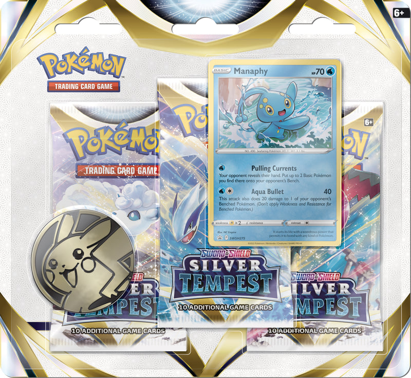 Sword & Shield - Silver Tempest 3-Pack Blister - Manaphy